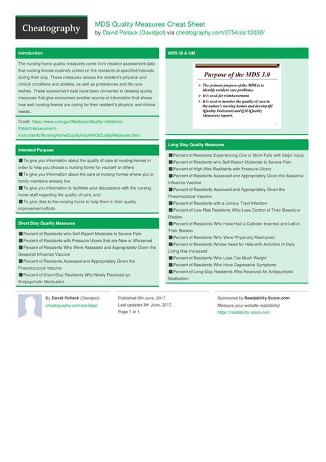 how many quality measures are there in the mds